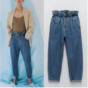 Z1975 BUTTONED BAGGY JEANS MID-BLUE